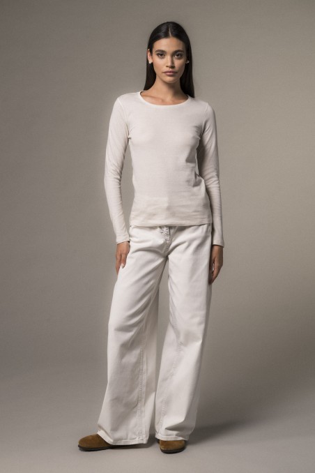 Majestic Filatures | T-shirt girocollo doppio colore slim