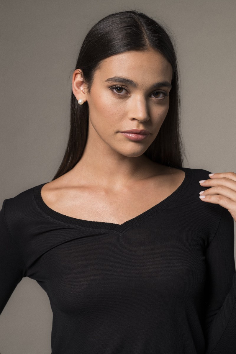 Majestic Filatures | T-shirt slim lunga in viscosa