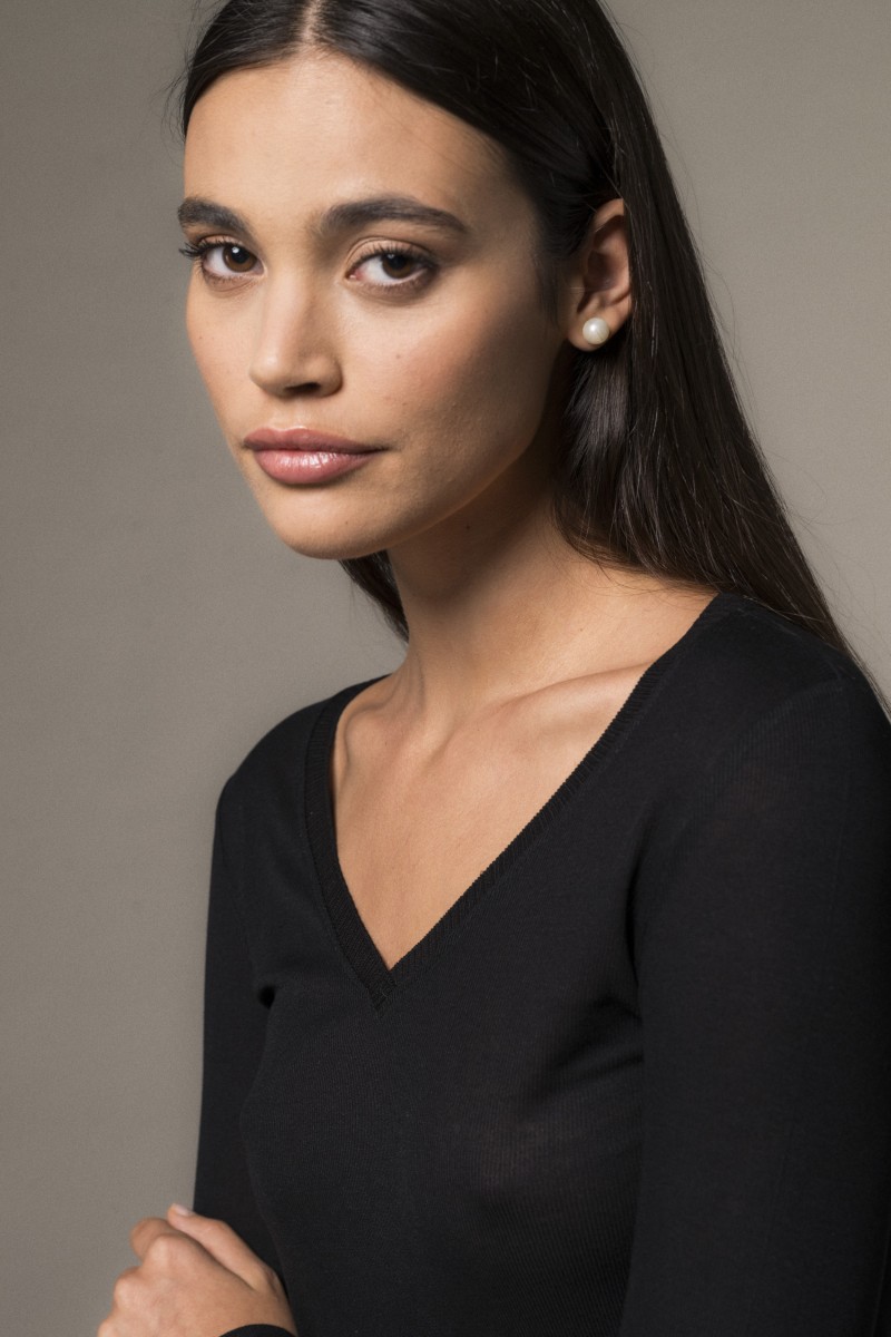 Majestic Filatures | T-shirt slim lunga in viscosa