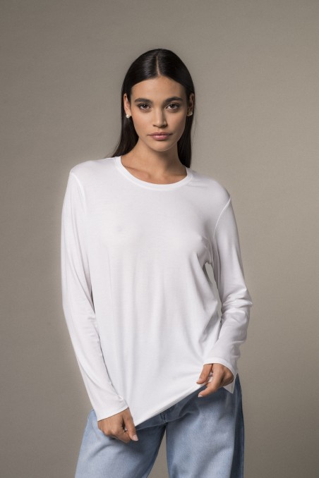 Majestic Filatures | T-shirt girocollo regular in viscosa