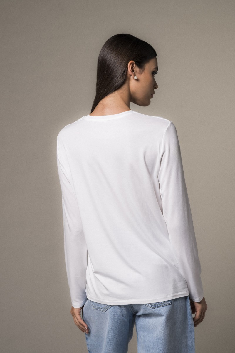 Majestic Filatures | T-shirt girocollo regular in viscosa Majestic Filatures | T-shirt girocollo regular in viscosa