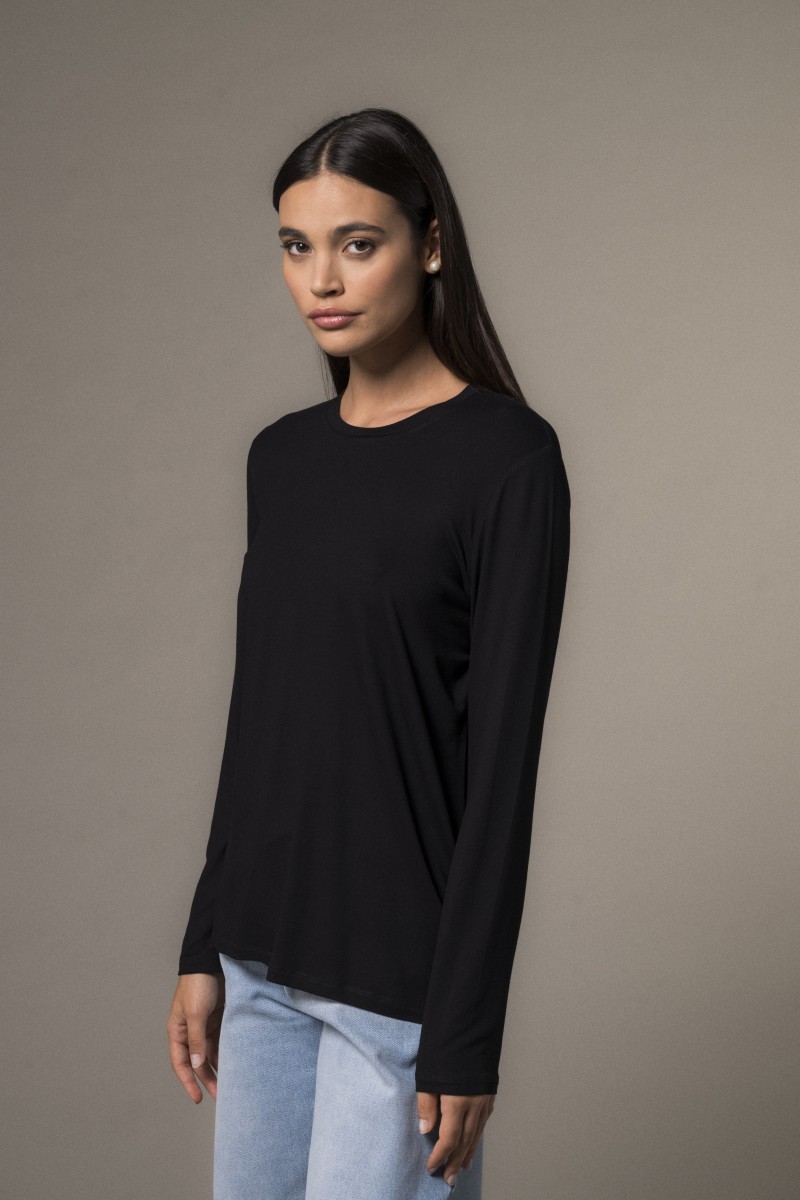 Majestic Filatures | T-shirt girocollo regular in viscosa