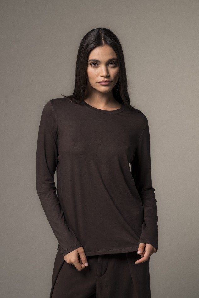 Majestic Filatures | T-shirt girocollo regular in viscosa 2