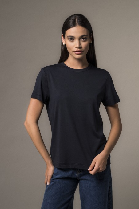 Majestic Filatures | T-Shirt girocollo manica corta in Lyocell