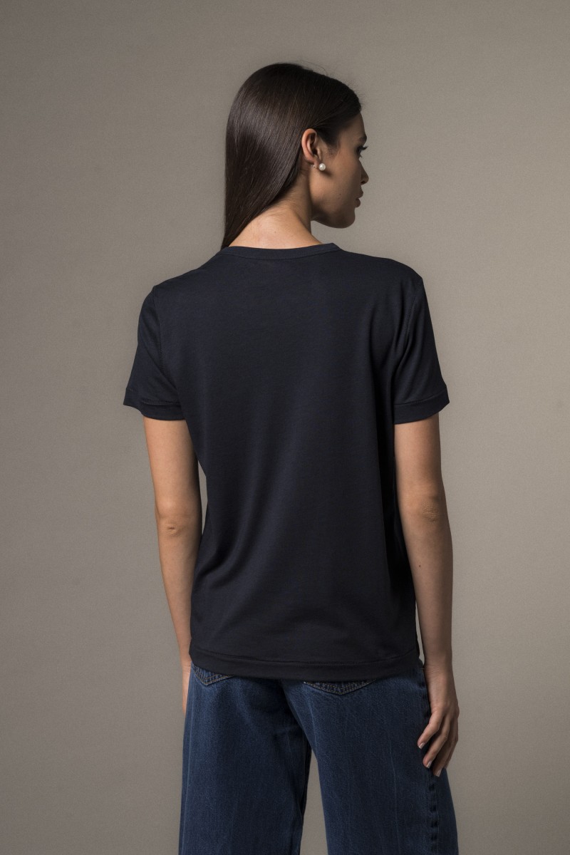 Majestic Filatures | T-Shirt girocollo manica corta in Lyocell