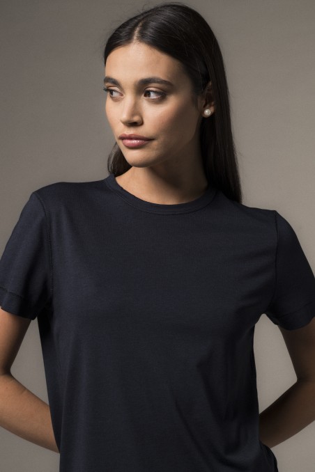 Majestic Filatures | T-Shirt girocollo manica corta in Lyocell