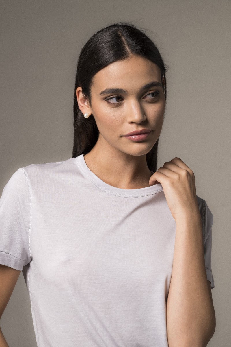 Majestic Filatures | T-Shirt girocollo manica corta in Lyocell