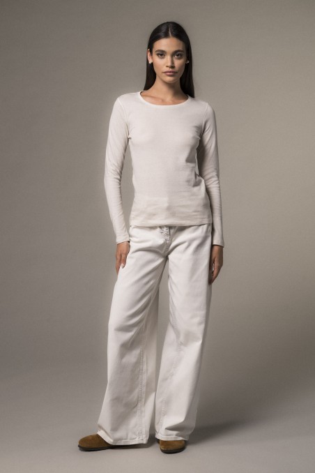 Majestic Filatures | T-shirt girocollo doppio colore slim