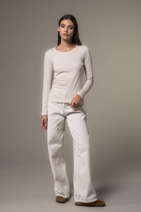 Majestic Filatures | T-shirt girocollo doppio colore slim