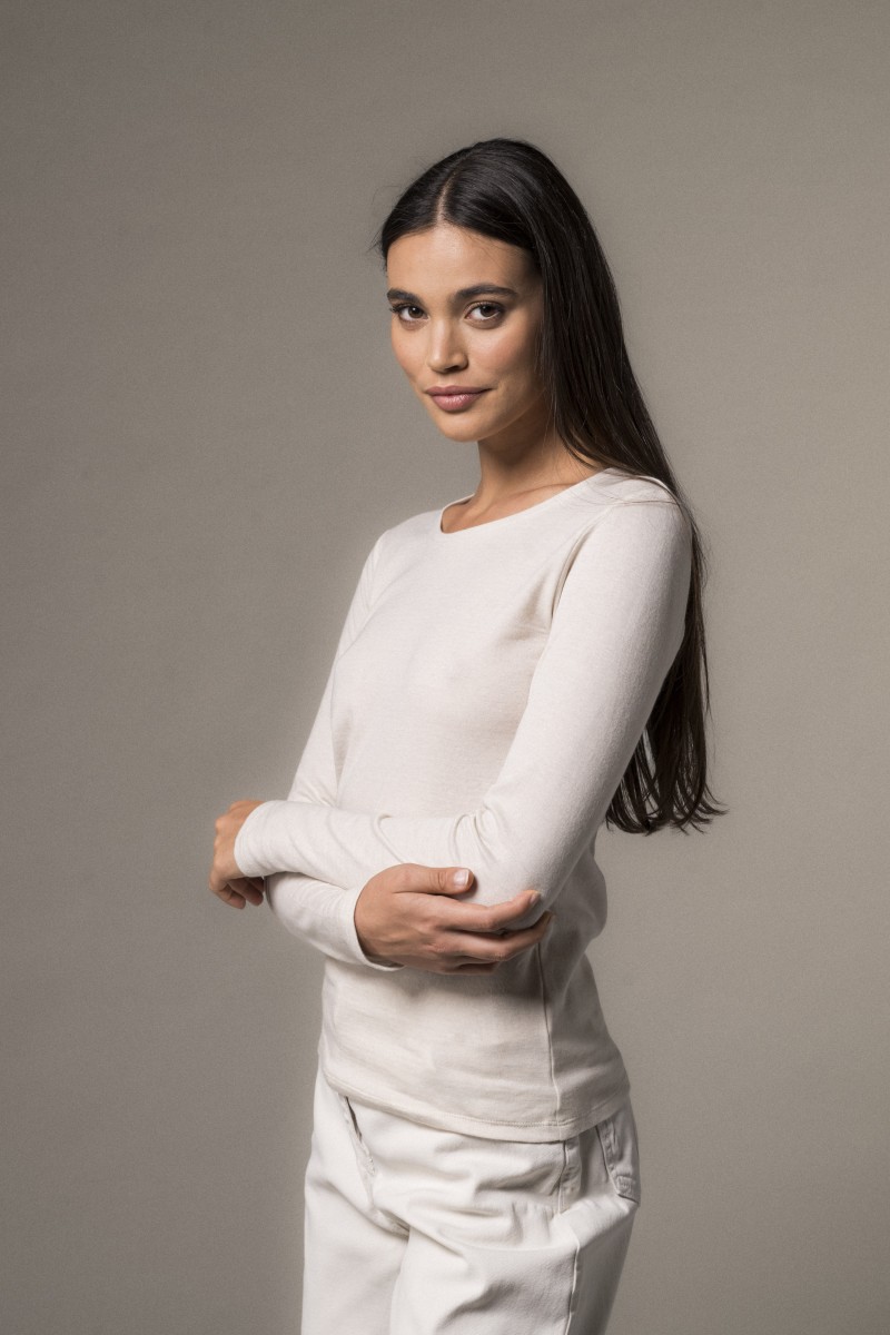 Majestic Filatures | T-shirt girocollo doppio colore slim