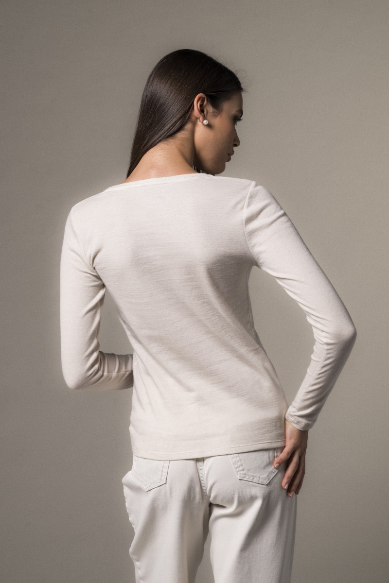 Majestic Filatures | T-shirt girocollo doppio colore slim