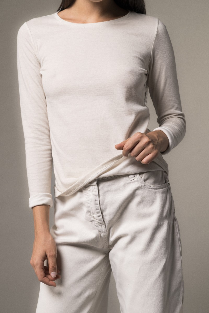 Majestic Filatures | T-shirt girocollo doppio colore slim