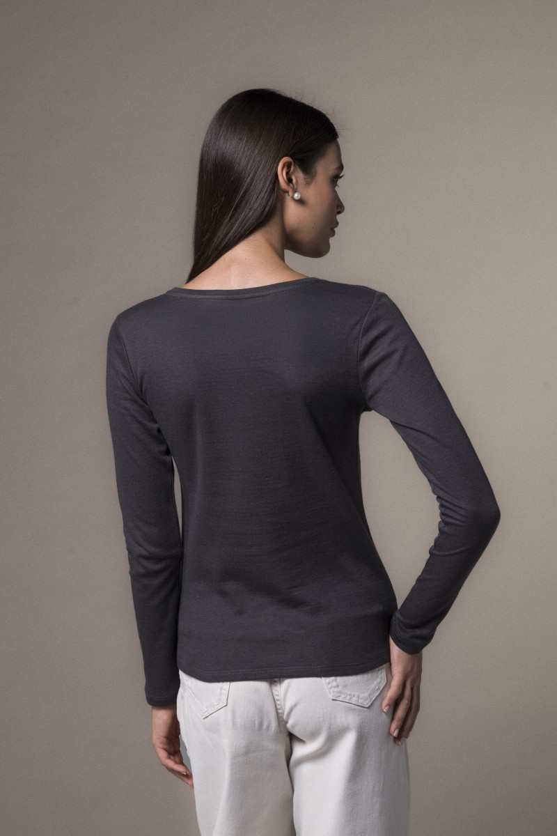 Majestic Filatures | T-shirt girocollo doppio colore slim