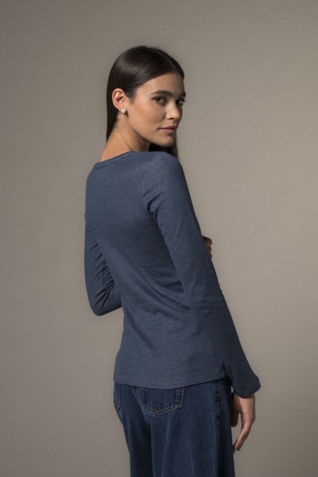 Majestic Filatures | T-shirt girocollo doppio colore slim