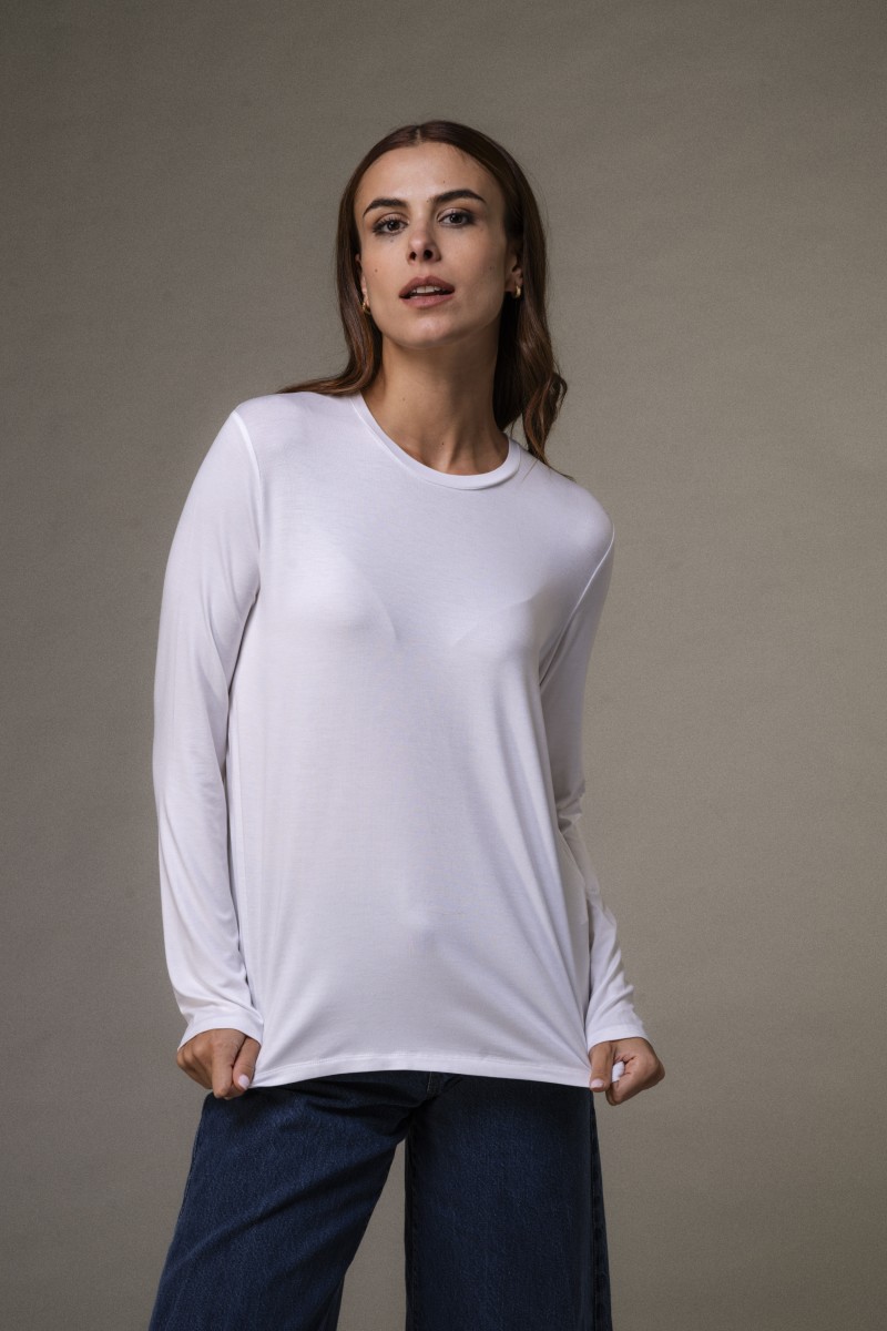 Majestic Filatures | T-shirt girocollo regular in viscosa Majestic Filatures | T-shirt girocollo regular in viscosa