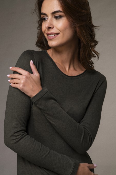 Majestic Filatures |T-shirt girocollo rolotè in cotone e cashmere