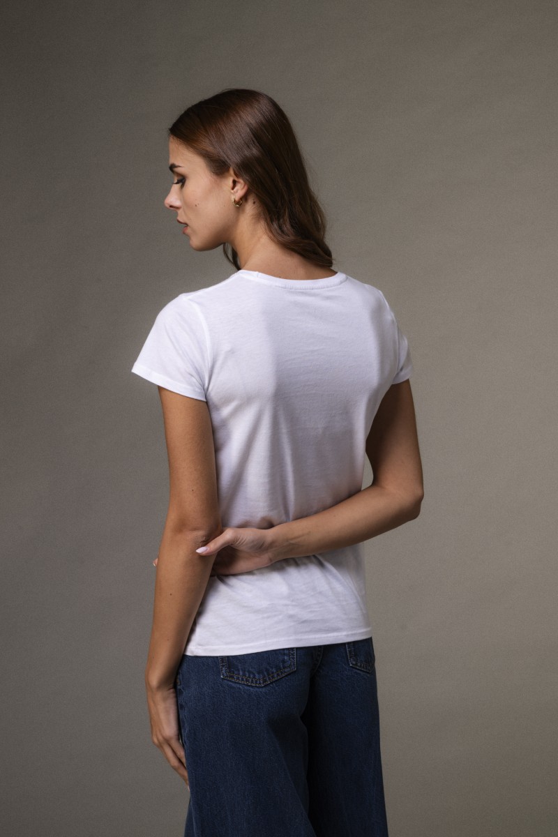 Majestic Filatures | T-shirt basica bianca in Cotone Deluxe Majestic Filatures | T-shirt basica bianca in Cotone Deluxe