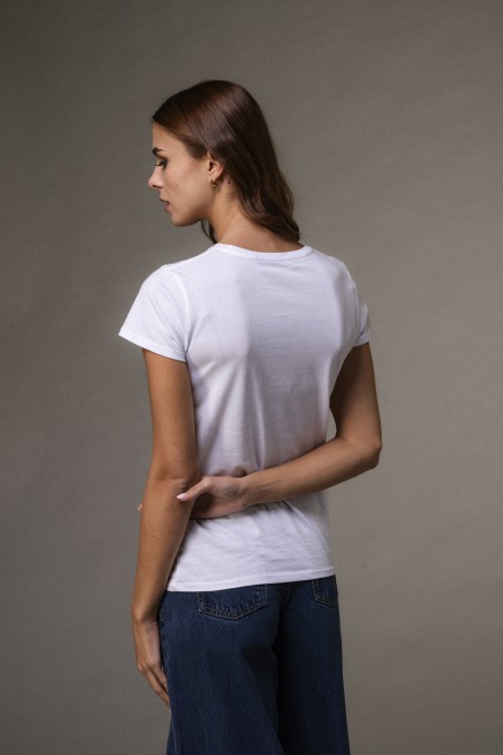 Majestic Filatures | T-shirt basica bianca in Cotone Deluxe