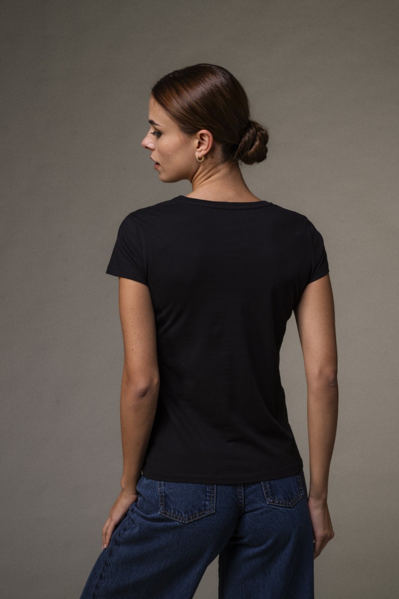 Majestic Filatures | T-shirt basica bianca in Cotone Deluxe