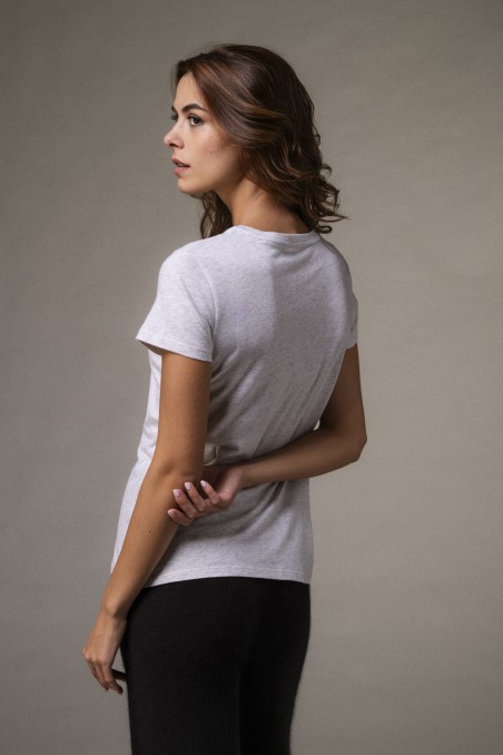 Majestic Filatures | T-shirt basica bianca in Cotone Deluxe