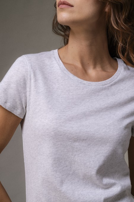 Majestic Filatures | T-shirt basica bianca in Cotone Deluxe