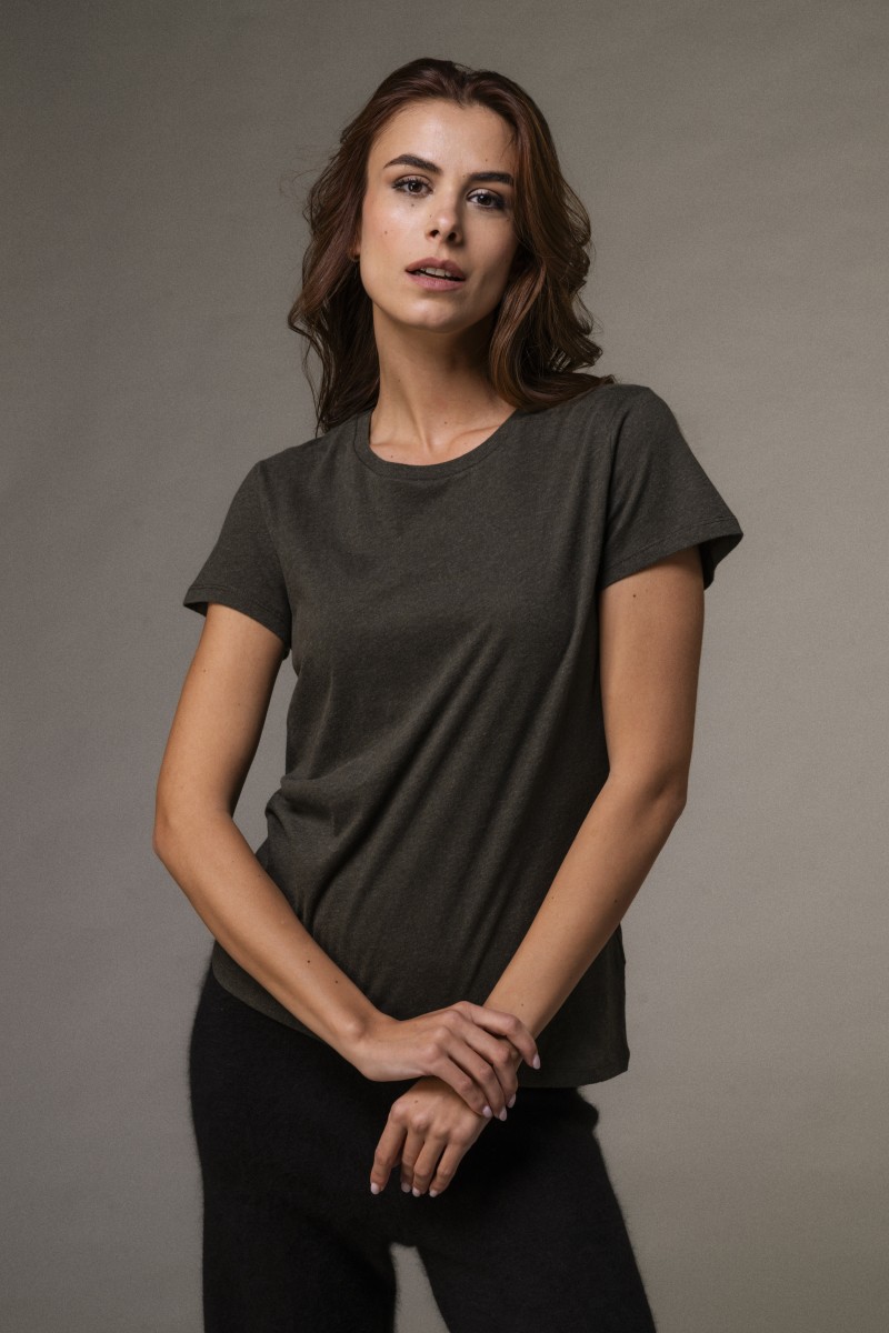 Majestic Filatures | T-shirt basica bianca in Cotone Deluxe