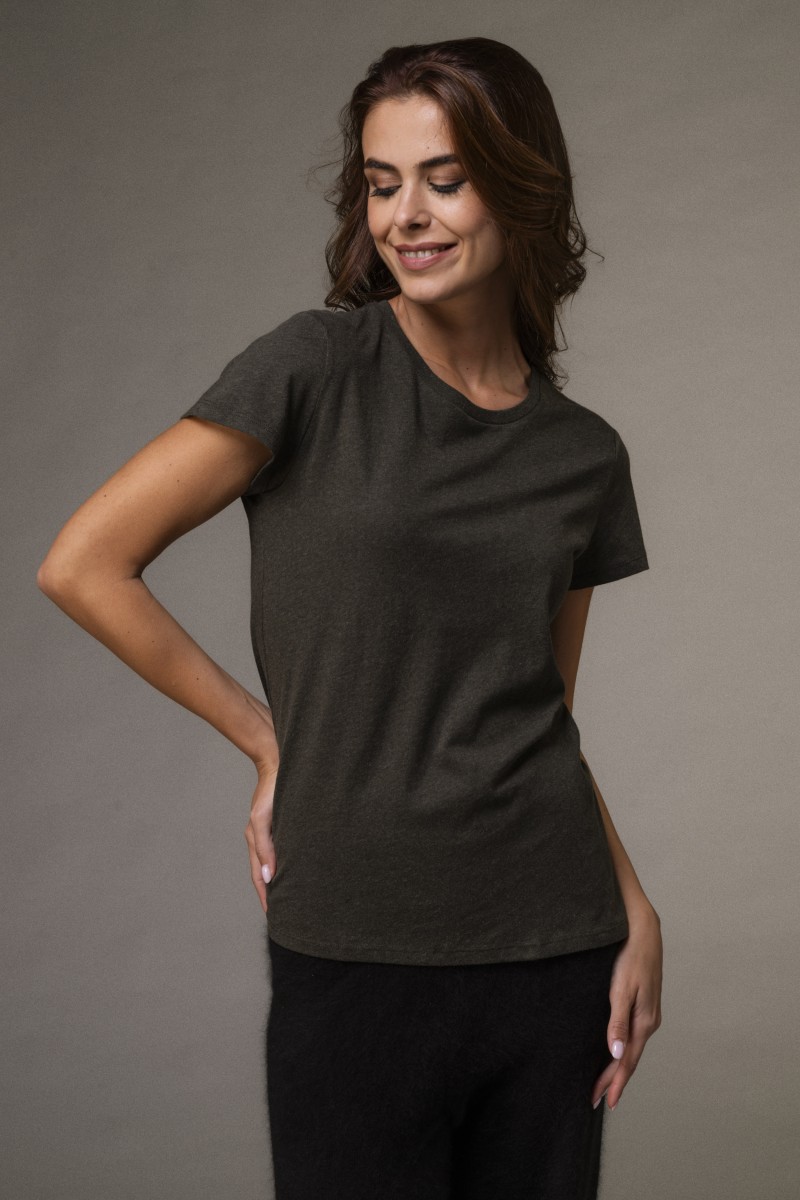 Majestic Filatures | T-shirt basica bianca in Cotone Deluxe