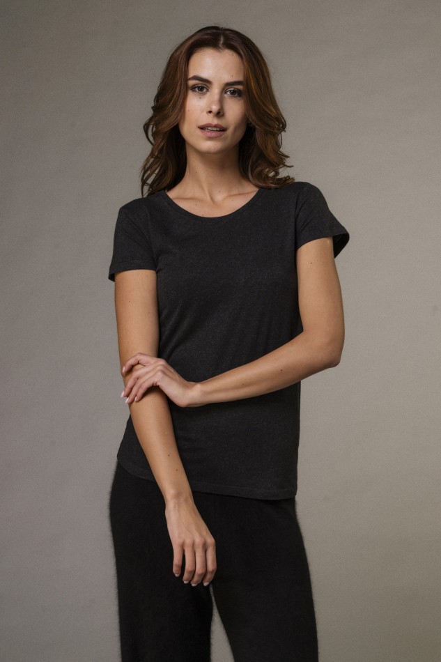 Majestic Filatures | T-shirt basica bianca in Cotone Deluxe 2