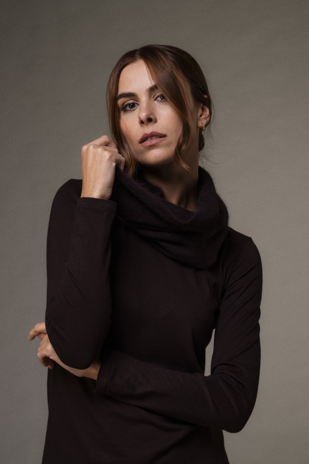 Majestic Filatures |  Combo sciarpa e top in raccoon nero