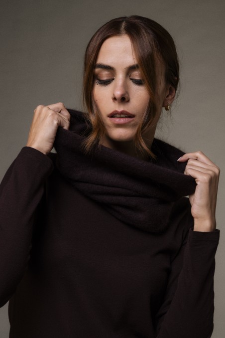 Majestic Filatures |  Combo sciarpa e top in raccoon nero