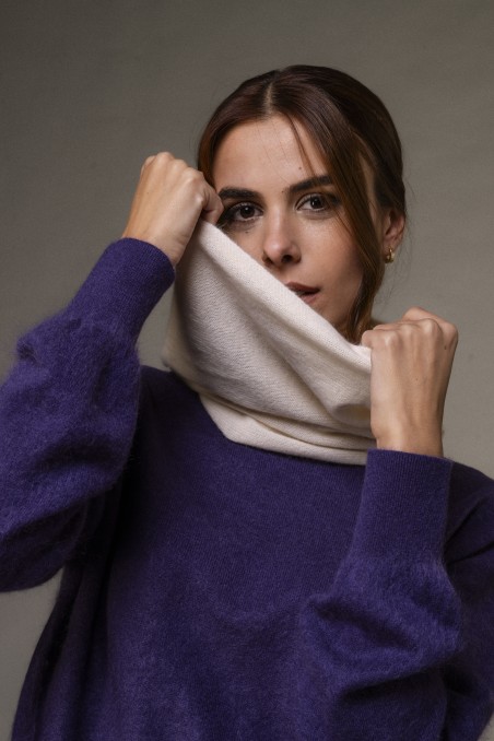 Majestic Filatures |  Combo sciarpa e top in raccoon nero