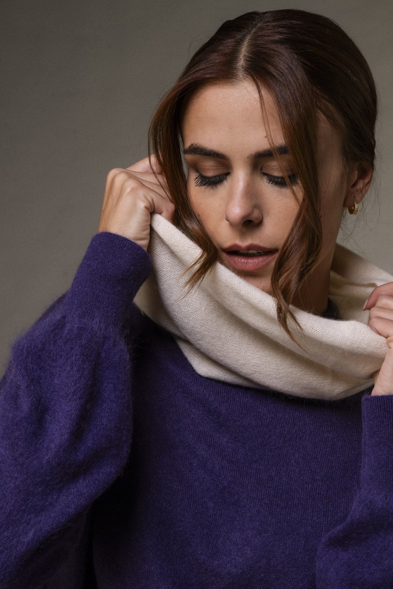 Majestic Filatures |  Combo sciarpa e top in raccoon nero