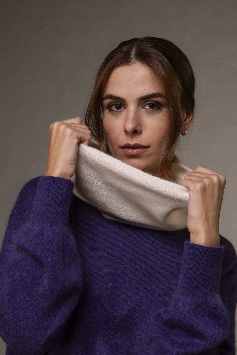 Majestic Filatures |  Combo sciarpa e top in raccoon nero