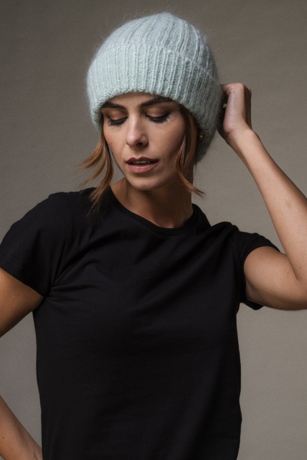 Majestic Filatures | Cappello invernale con risvolto in mohair e lana merinos 2