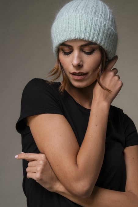 Majestic Filatures | Cappello invernale con risvolto in mohair e lana merinos