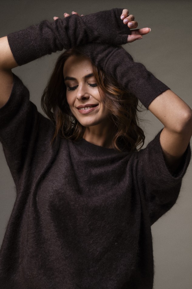 Manicotti in lana e cashmere 2