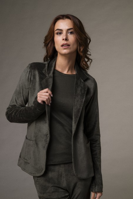 Majestic Filatures | Giacca con bottone singolo in velluto