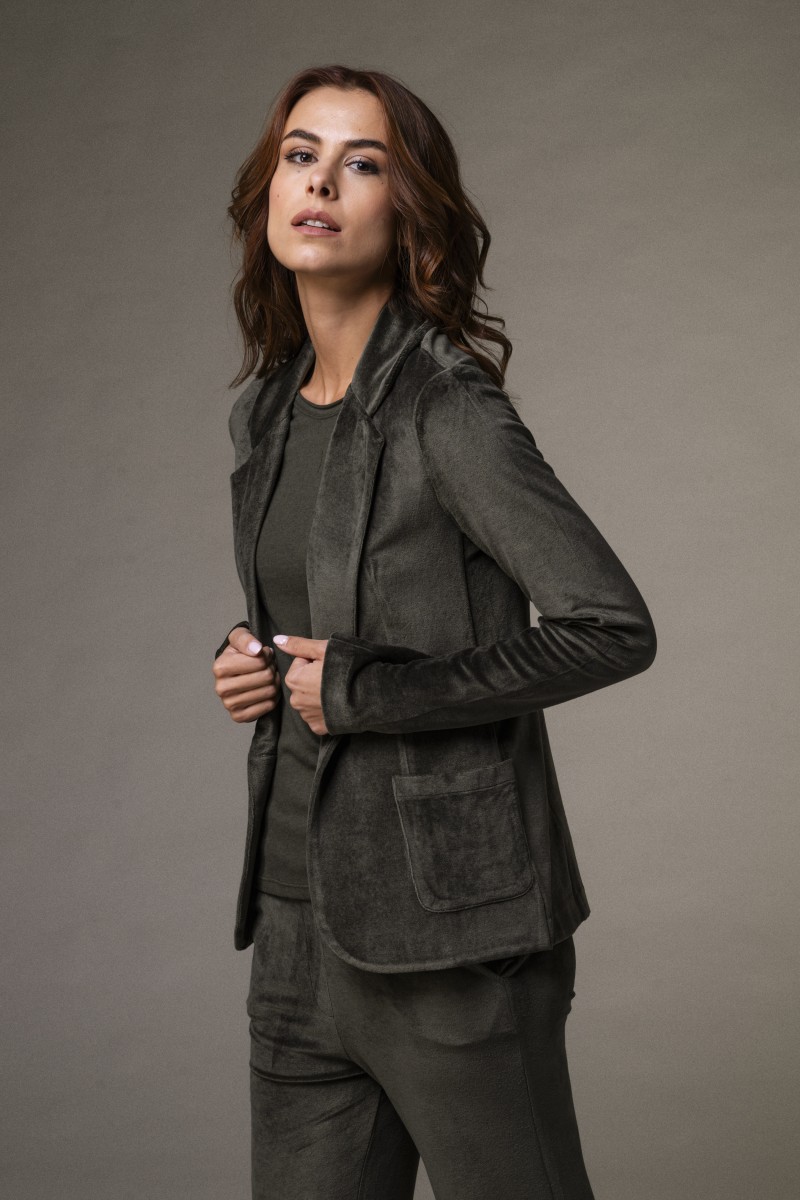 Majestic Filatures | Giacca con bottone singolo in velluto