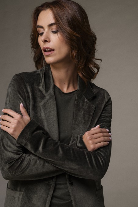 Majestic Filatures | Giacca con bottone singolo in velluto