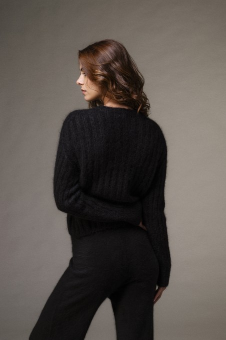 Majestic Filatures |Maglia girocollo in mohair e lana merinos