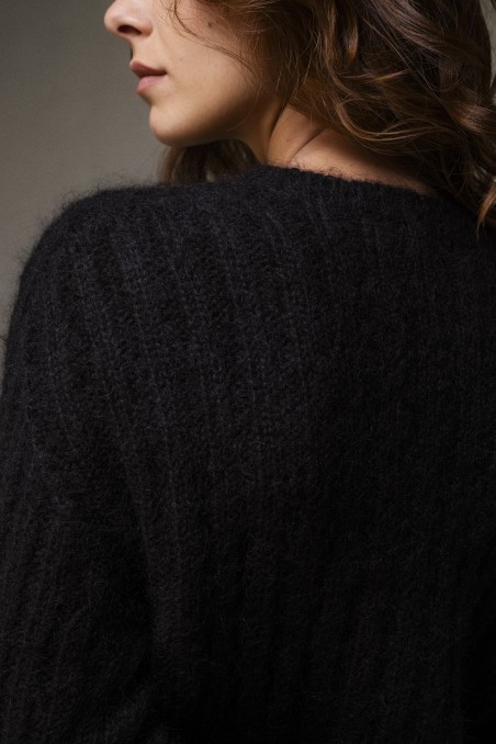 Majestic Filatures |Maglia girocollo in mohair e lana merinos