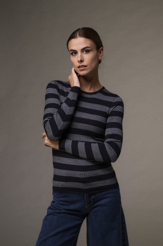 Majestic Filatures | Maglia girocollo a costine 2