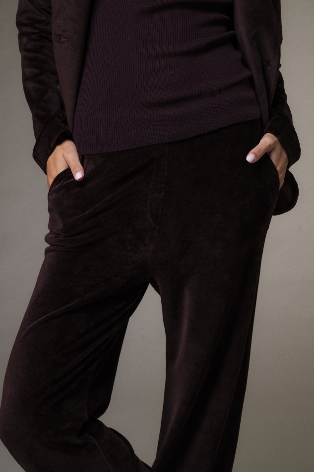 Majestic Filatures | Pantalone in velluto liscio