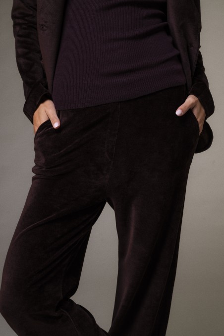 Majestic Filatures | Pantalone in velluto liscio