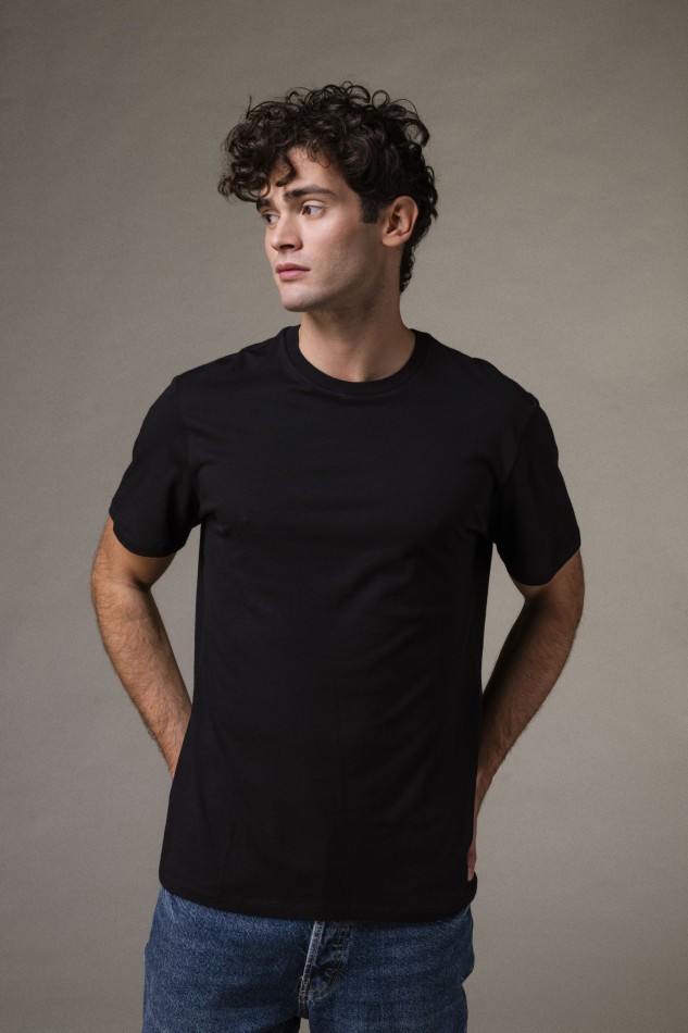 Majestic Filatures | T-shirt girocollo in Cotone Silk Touch