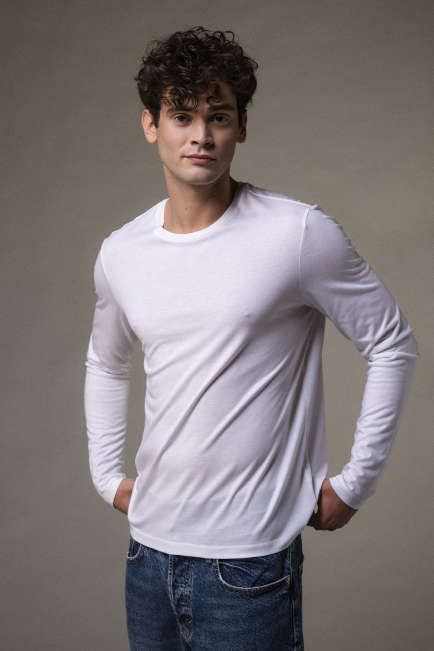 Majestic Filatures | T-shirt girocollo in Lyocell maniche lunghe 2