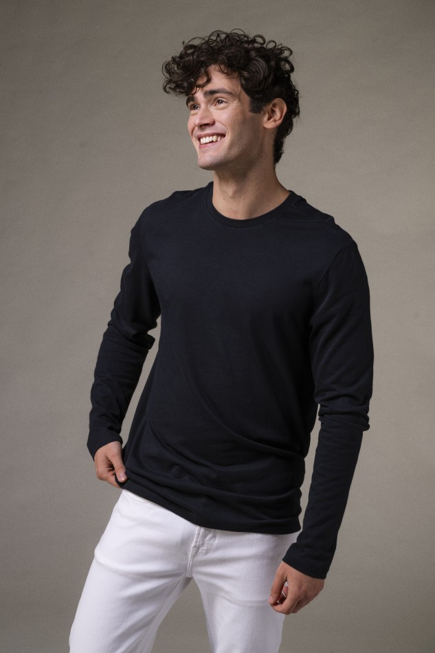 Majestic Filatures | T-shirt girocollo in cotone e cashmere 2