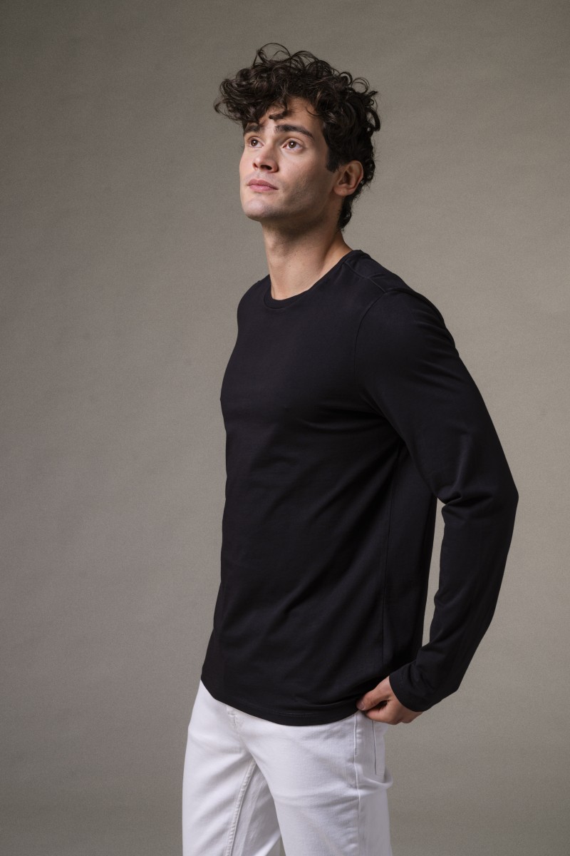 Majestic Filatures | T-shirt girocollo maniche lunghe regular