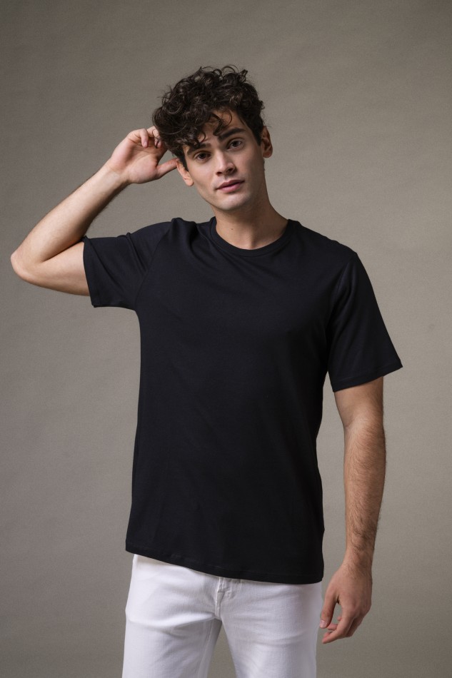 T-shirt girocollo in Cotone Silk Touch