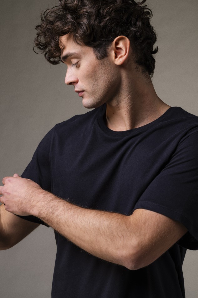 T-shirt girocollo in Cotone Deluxe